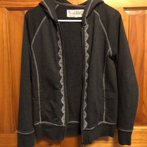 Embroidered Zip Up Hoodie